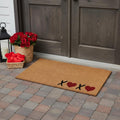 30 X 48 Brown Black And Red Valentines Day Heart XOXO Outdoor Coir Door Mat