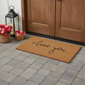 30 X 48 Brown Red And Black Love You Outdoor Coir Door Mat