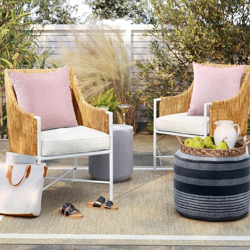 Otostar Outdoor Waterproof Throw Pillow Covers Garden Decorative Cushion Case Pillow Covers Square Outdoor Pillowcases Patio Pil