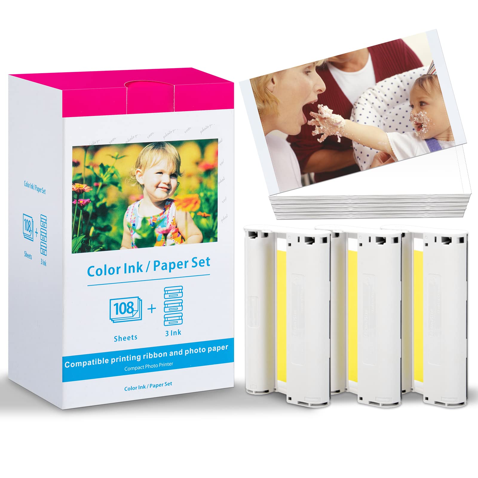 Replace Selphy Cp1500 Ink And Paper Compatible Canon Cp1300, Cp1500, Cp1200, Cp910, Cp1000, Cp900, Cp800, Cp810 Paper And Ink Kp