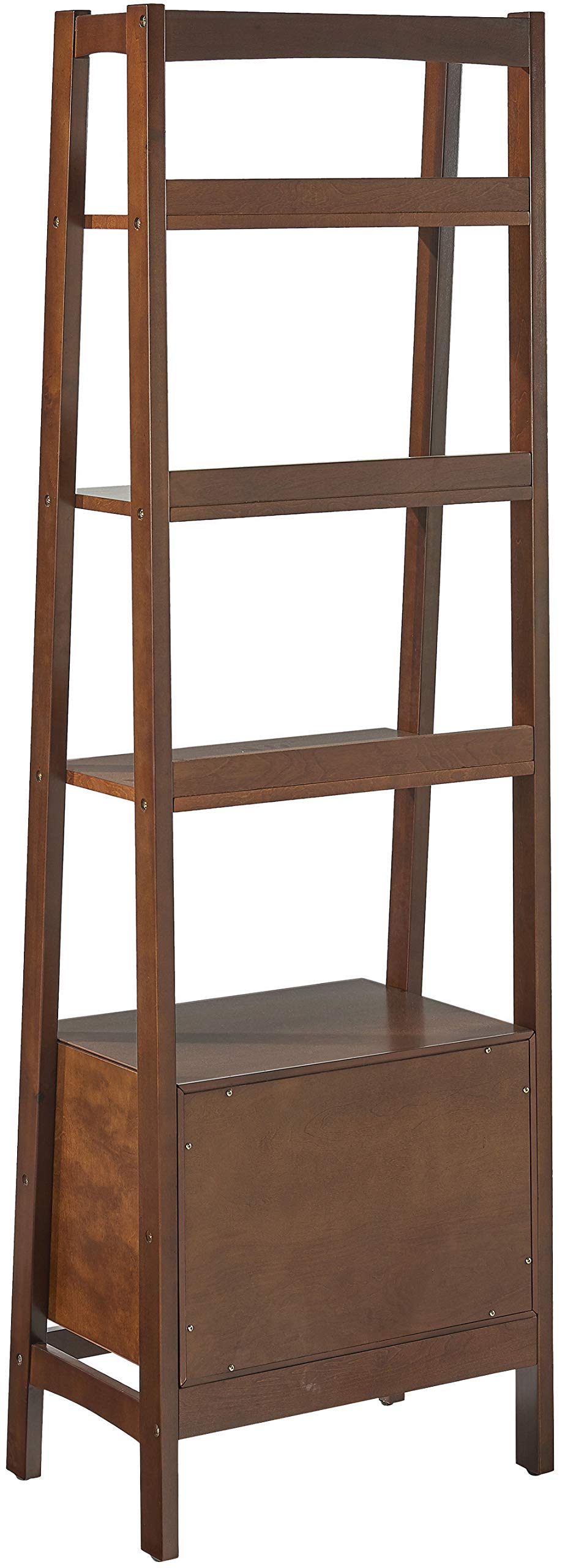 Crosley Furniture Landon Small Bookshelf Etagere, Bookcase Storage With Shelves And File Drawer, Mahogany