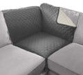 Sofa Shield Patented Sectional Slip Cover, Large Cushion Protector, Reversible Stain And Dog Tear Resistant Slipcover, Quilted M