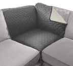 Sofa Shield Patented Sectional Slip Cover, Large Cushion Protector, Reversible Stain And Dog Tear Resistant Slipcover, Quilted M