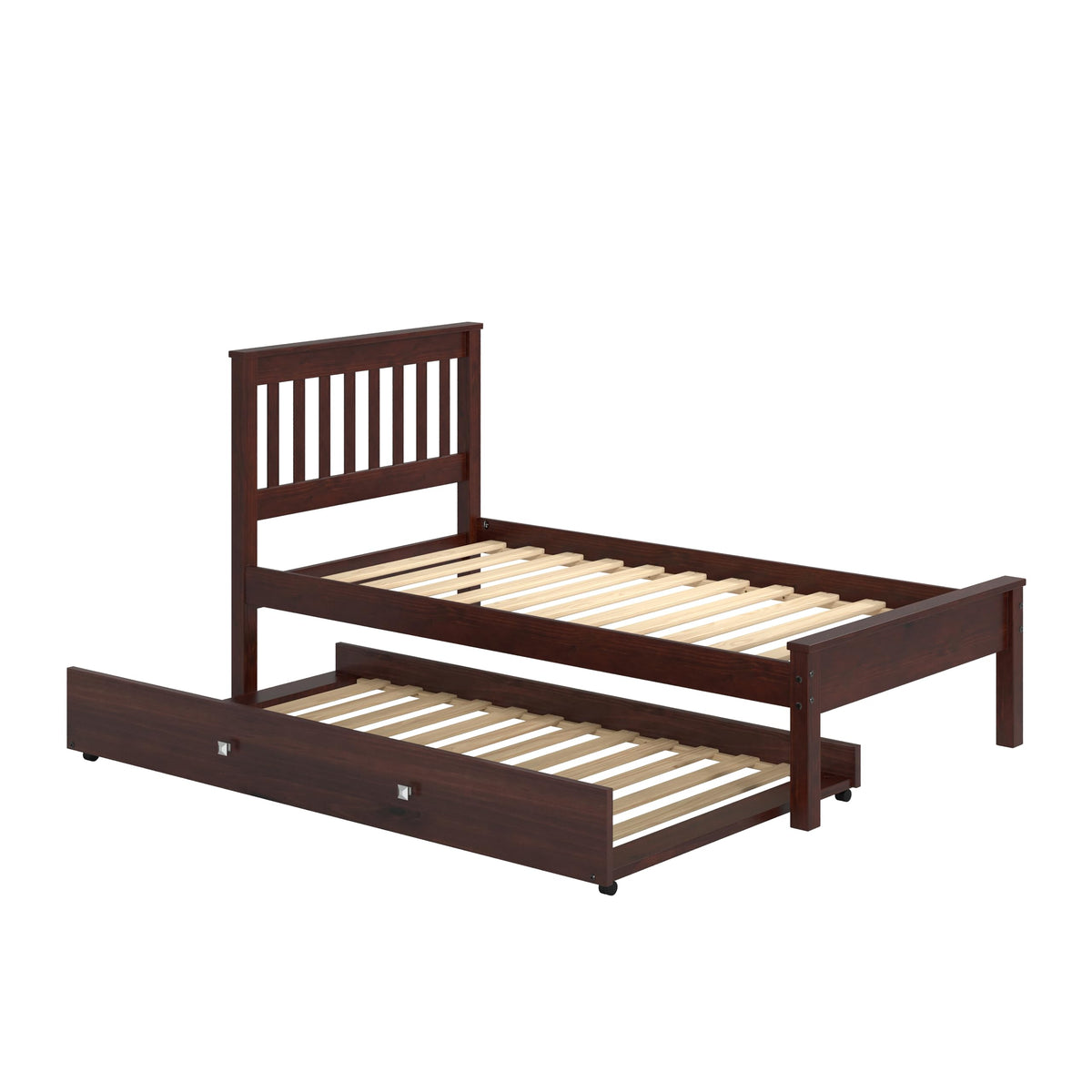 Donco Kids 500-TCP_503-CP Contempory Bed withTrundle Bed, Twin/Twin, Dark Cappuccino