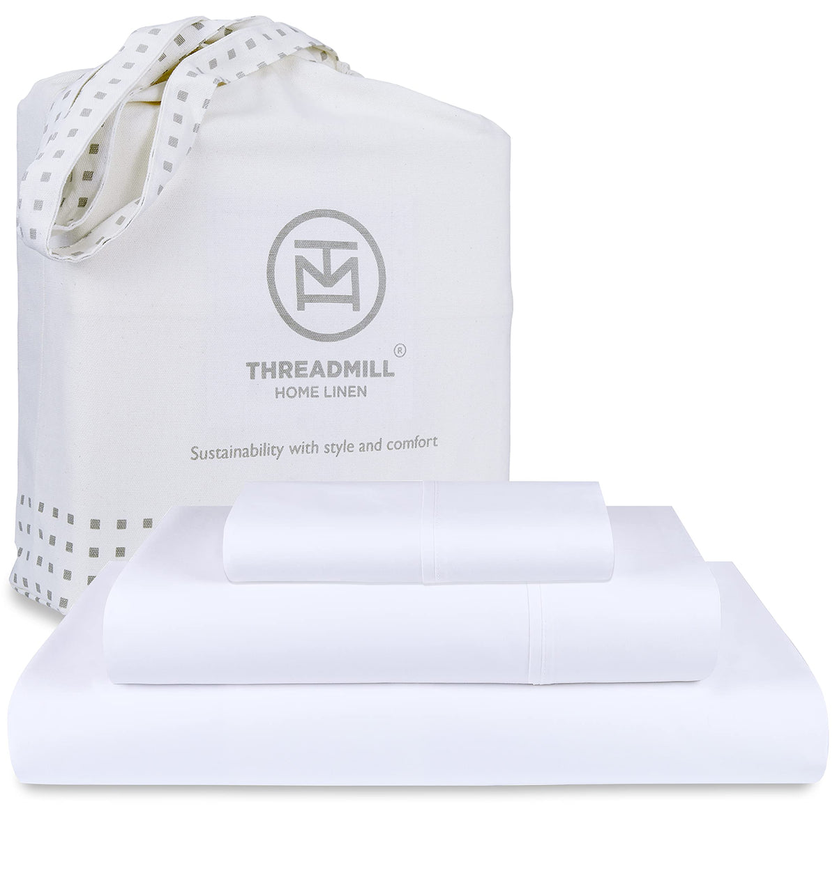 Threadmill 100% Cotton Sheets For Twin Size Bed - 600 Thread Count Twin Bed Sheets Set With 15    Deep Pocket - Sateen Weave 3-P