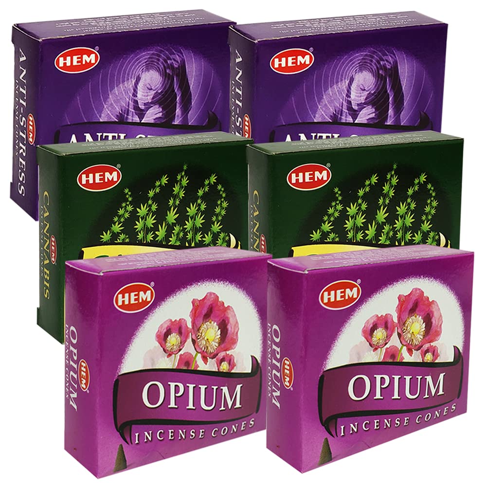 Opium Cannabis Anti Incense Cones & Holder Bundle Variety Pack From Hem Trumiri Insense Insence