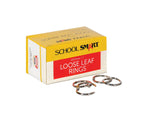 School Smart Nickel Plated Steel Loose Leaf Ring, 1 Inch, Pack Of 100 - 36975