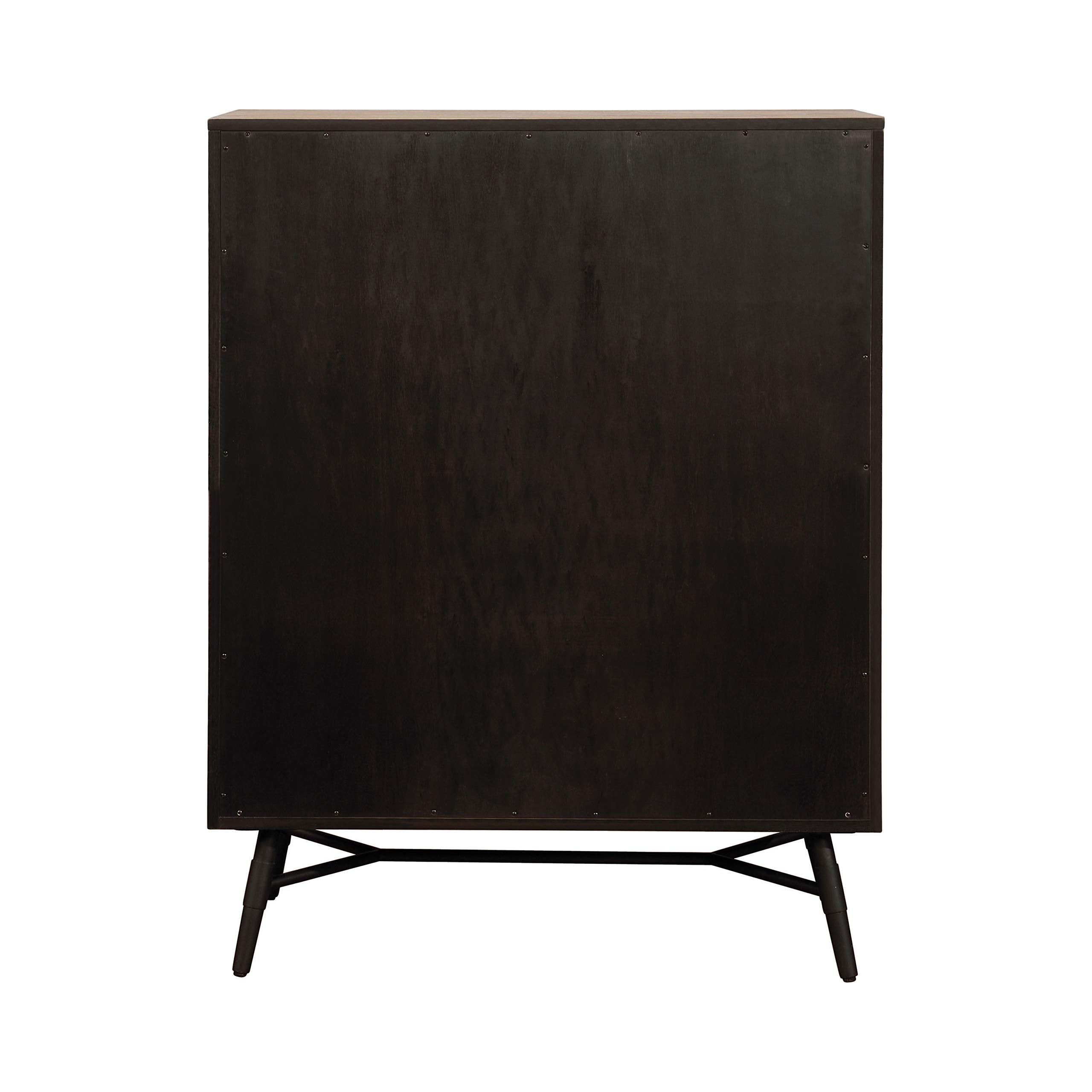 Marlow 5-Drawer Farmhouse Wood Chest in Brown Finish