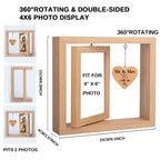 Mr And Mrs Wedding Picture Frame, Rotating Floating Weddingcool Wedding Bride To Be Bridal Shower Gifts For Couples Unique 2023-