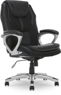 Serta Amplify Executive Office Padded Arms, Adjustable Ergonomic Gaming Desk Chair with Lumbar Support, Faux Leather and Mesh, B