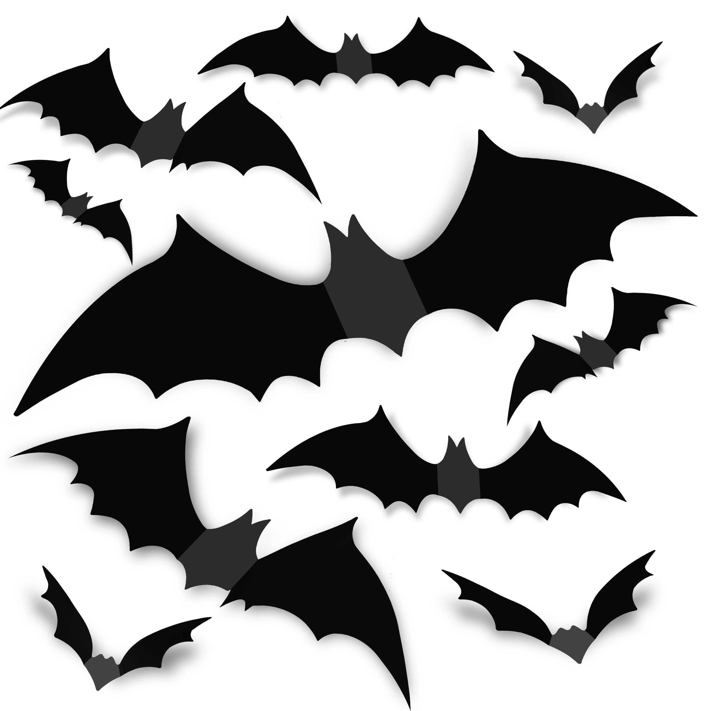 Bats Wall Decor 120PCS Halloween Decoration Bats Realistic PVC 3D Black Scary Bat Wall Stickers for Creepy Home Decor Halloween 