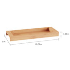 Lavish Home Bamboo Bathroom Vanity Tray-Natural Wood Eco-Friendly Holder For Towels, Toiletries, Cosmetics, Decor And More-Moder
