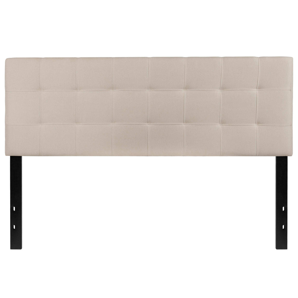 Flash Furniture Bedford Tufted Upholstered Queen Size Headboard In White Fabric