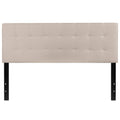 Flash Furniture Bedford Tufted Upholstered Queen Size Headboard In White Fabric