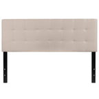 Flash Furniture Bedford Tufted Upholstered Queen Size Headboard In White Fabric