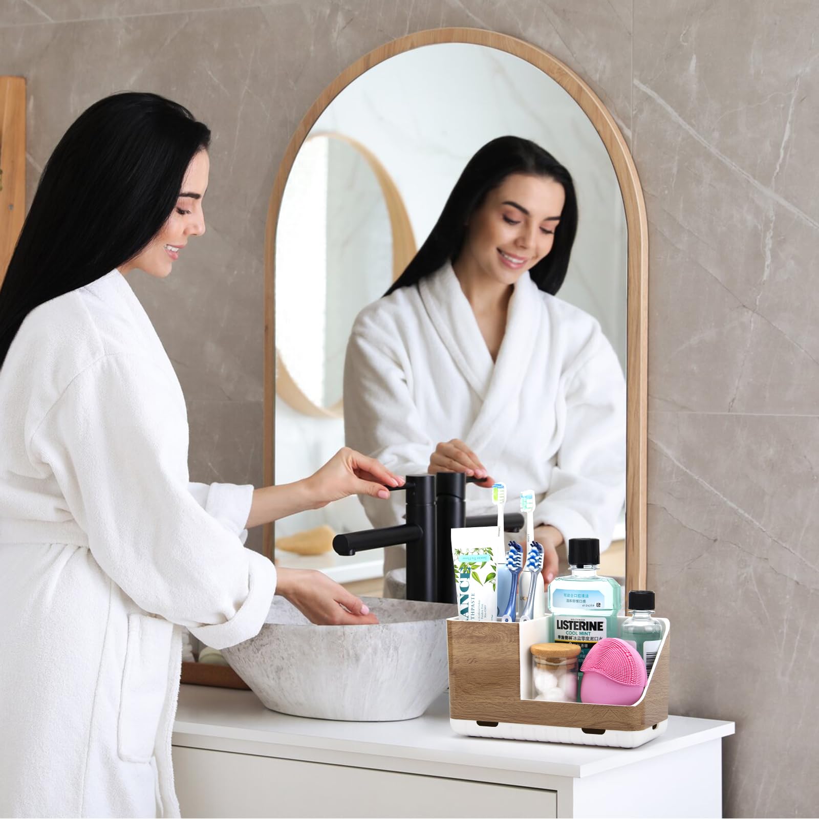 Parkmani Toothbrush Holders For Bathrooms Countertop Organizer And Storage, Kids Electric Toothbrush And Toothpaste Holder, Bath