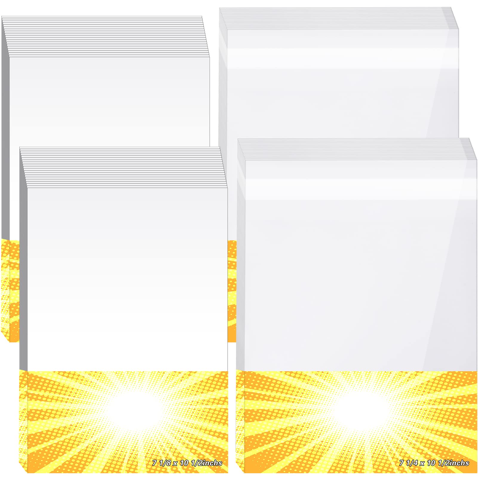 240 Pieces Current Comic Book Bags And Boards Transparent Comic Book Storage Reusable Clear Comic Book Boards Magazine Book Prot