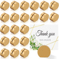 Ripeng 24 Pcs Gold Table Number Holders Wooden Place Card Holder Bulk Mini Round Table Top Stand for Wedding Holiday Photo Menu 