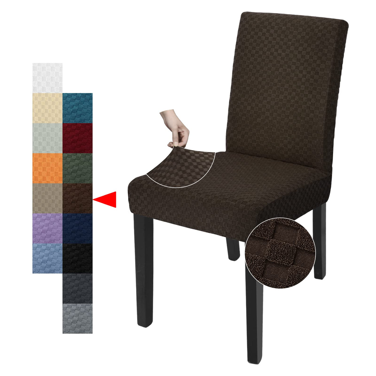 Yemyhom 2 Packs Latest Checkered Dining Chair Slipcover Parsons Chair Furniture Protector Stretch Chair Covers For Dining Room,