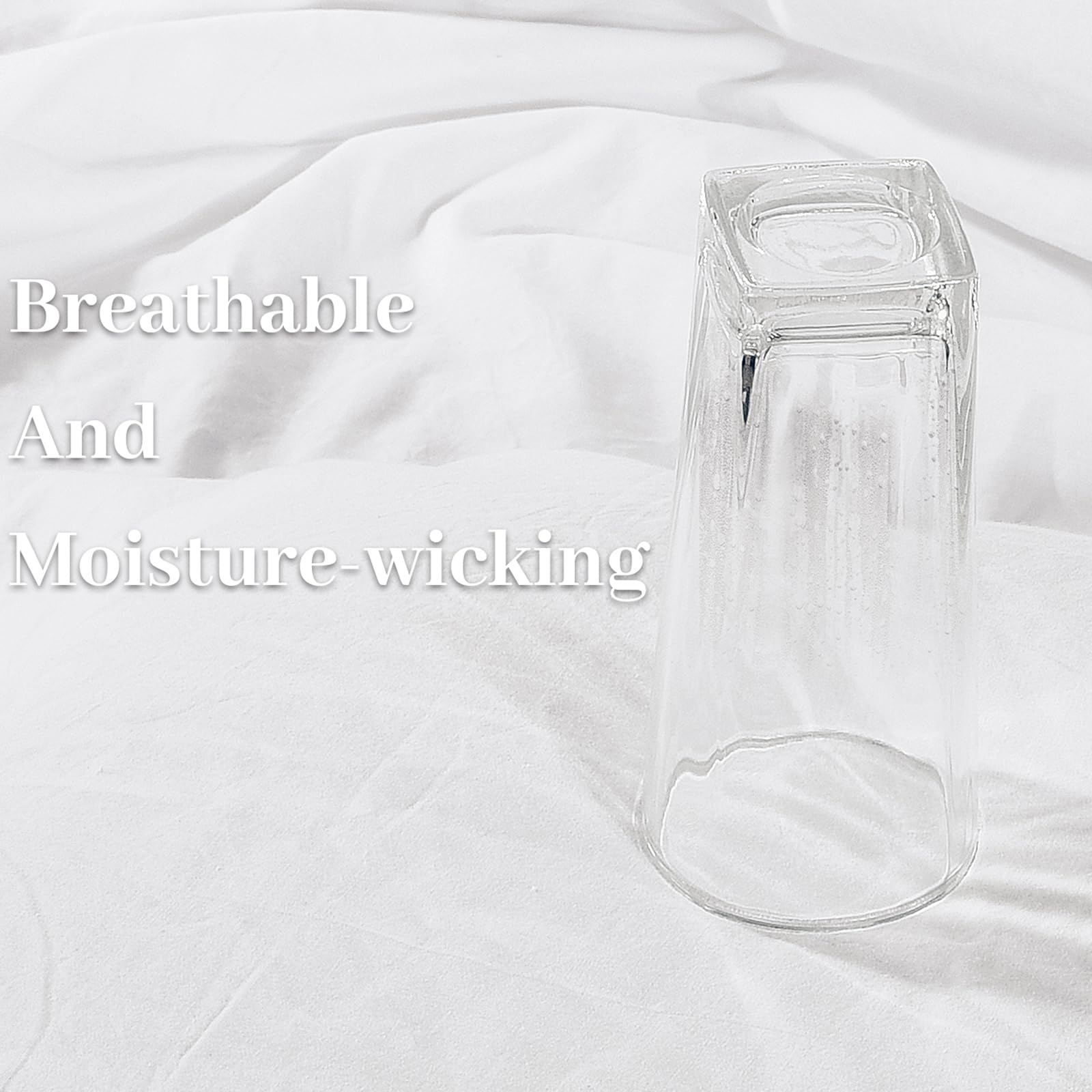 Nexhome Pro Duvet Cover Set California King Linen Look Textured Cream White Organic Natural 100% Washed Cotton Duvet Cover 3 Pieces Bedding Set With Zipper Closure, Breathable, Soft (No Comforter)