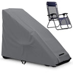 Akefit Zero Gravity Chair Cover Outdoor Folding Lawn Lounge Chair Covers Waterproof All Weather Dustproof Oxford Anti With Storage Bag Grey