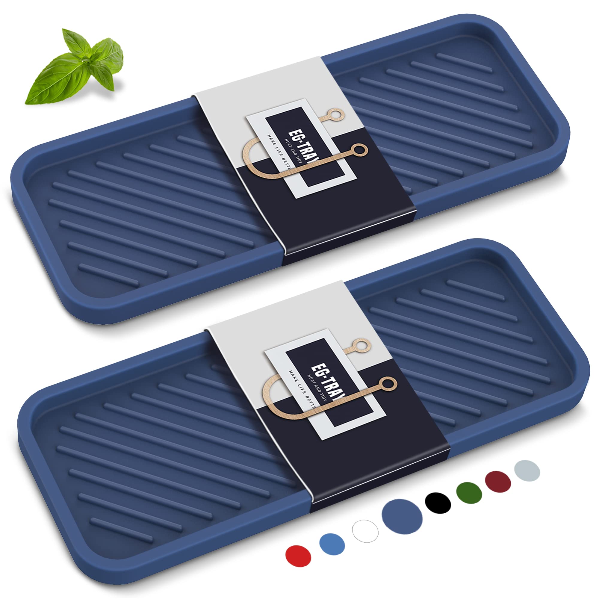 Eg-Sipro Silicone Sink Organizer Tray, 2-Pack, Sasa Color, Unisex
