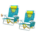 Old Bahama Bay Backpack Beach Chair 2 Pack, Aluminum Lightweight Reclining 5-Position Lounge Chair for Adults Heavy Duty Support