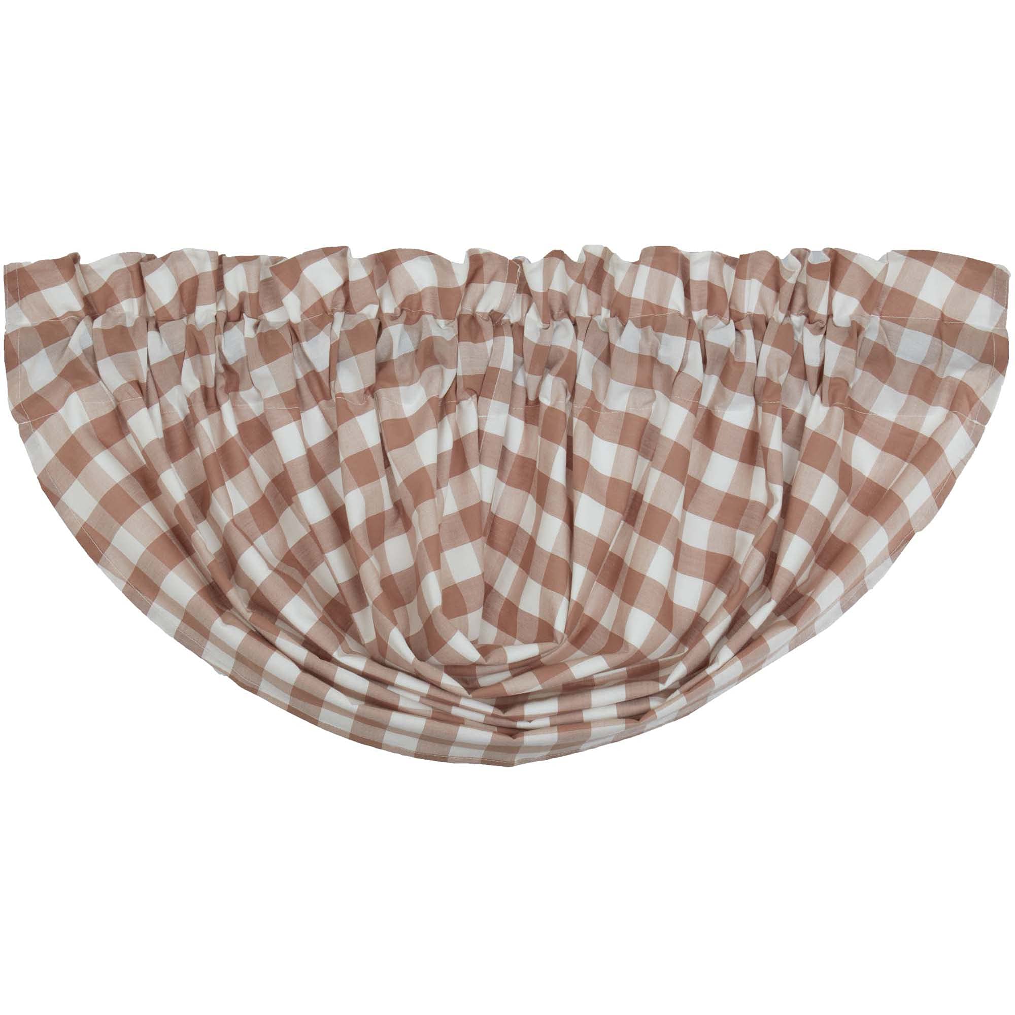 Vhc Brands Annie Buffalo Portabella Check Balloon Valance 15X60