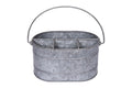 Creative Co-Op Metal Bucket with 4 Compartments and Handle