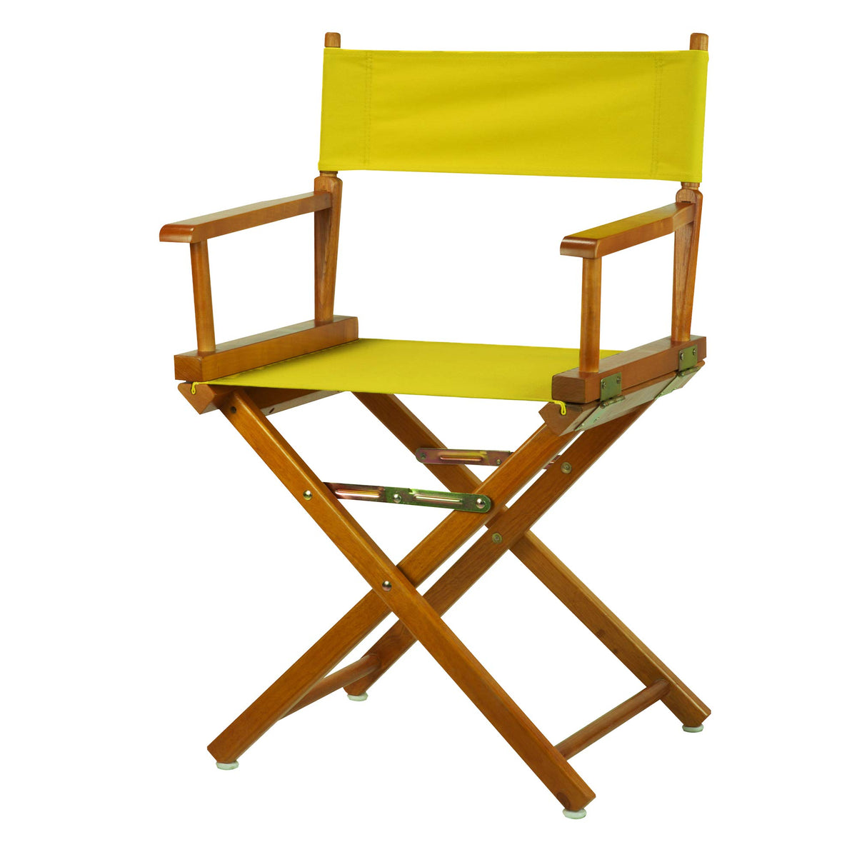 Casual Home Director'S Chair ,Honey Oak Frame/Yellow Canvas,18&quot; - Classic Height