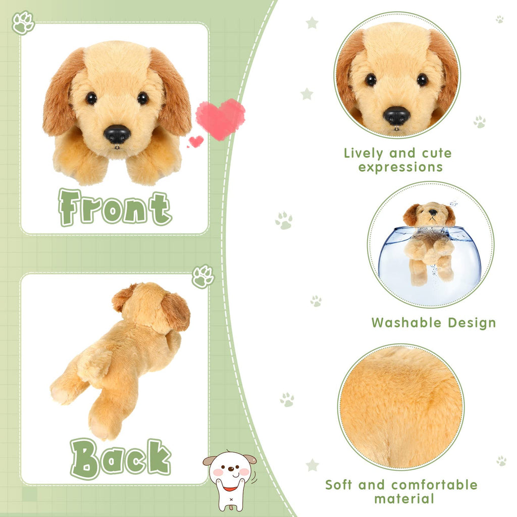 Skylety 3 Pcs 7.87 Inches Dog Stuffed Animal Plush Dog Soft Plush Dog Pillow Toy Fluffy Puppy Set For Christmas Girls Baby Kids