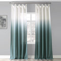 HPD Half Price Drapes Faux Linen Sheer Curtains for Living Room, Bedroom 50 X 108, FELCH-OMB1701-108 (1 Panel) Ombre Aqua