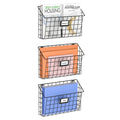 X-Cosrack Stackable Hanging Wall Files Rack&3-Tier Metal Folder Wall File Holder With Tag Slot Mounts On Wall And Door For Offic