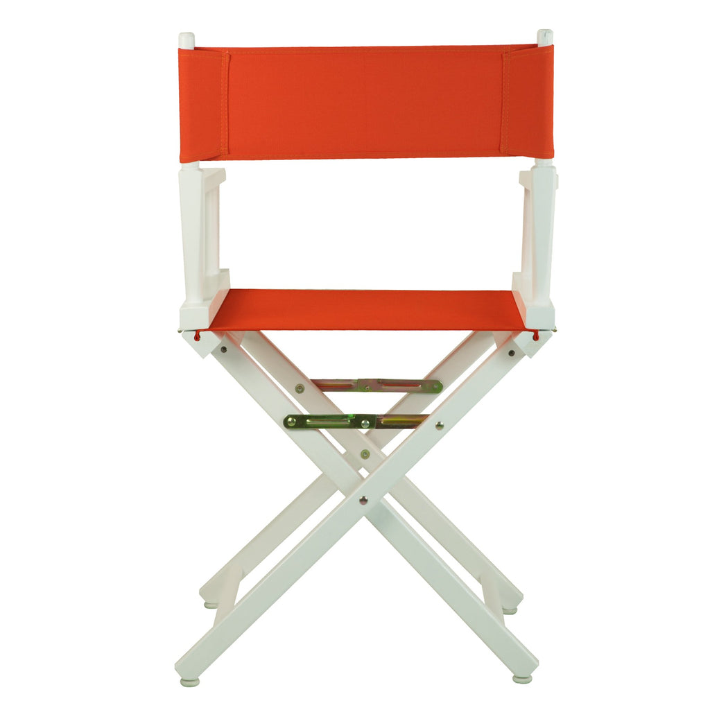 Casual Home 18" Director'S Chair White Frame With Orange Canvas