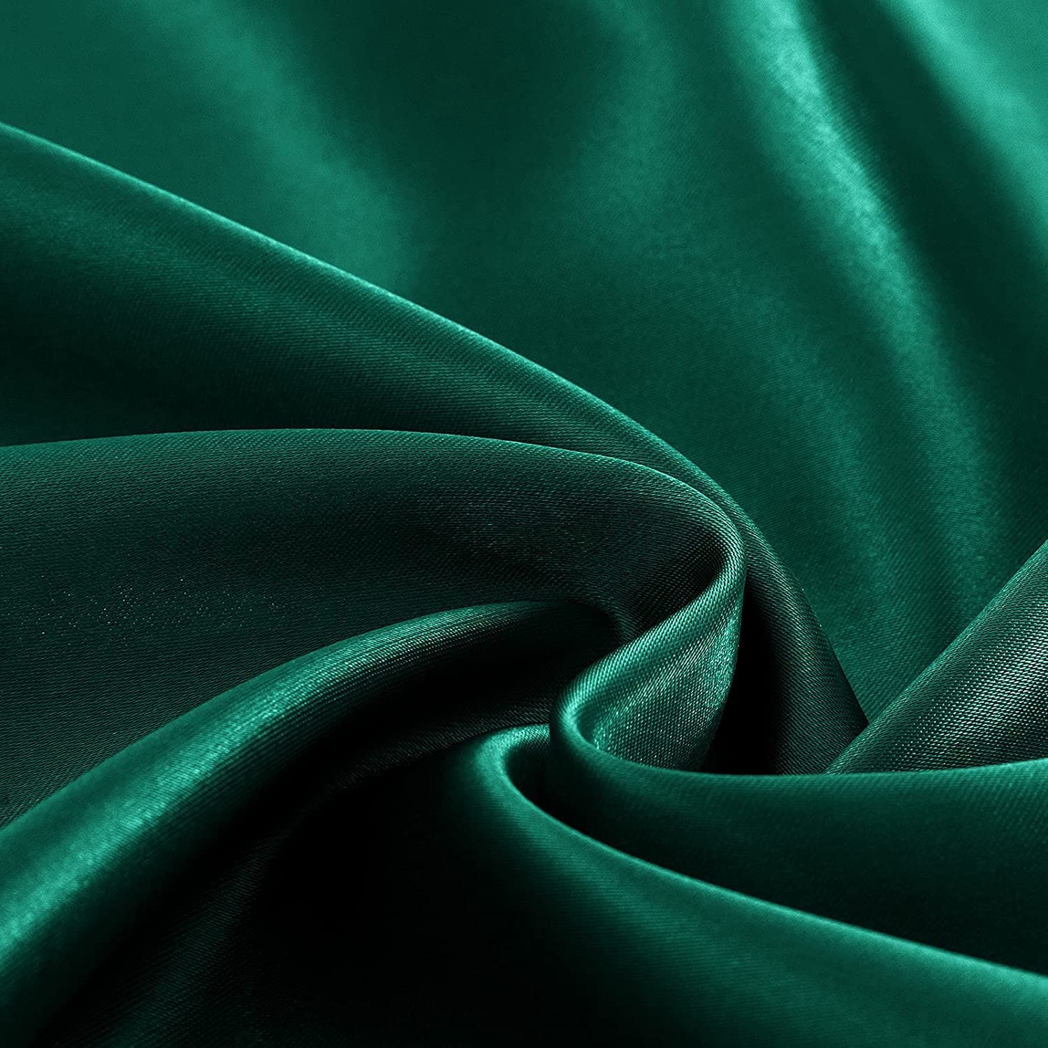 Homiest Blackish Green Satin Fitted Sheet Twin Xl Size Fitted Bed Sheet, Deep Pocket Fitted Sheet Only, Luxury & Ultra Soft Bedding Fitted Sheet Single Bottom Bed Sheets Sold Separately