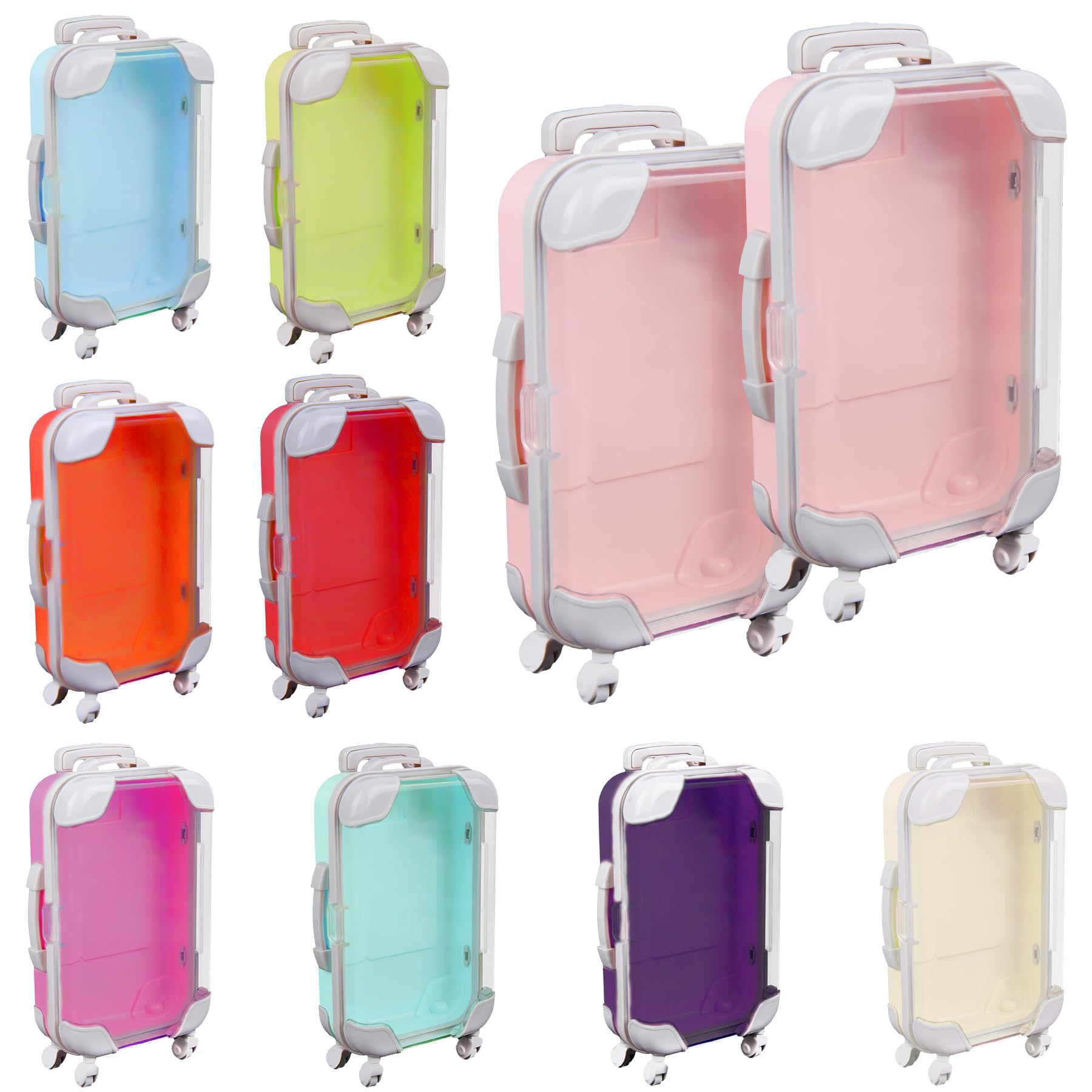 AUEAR, 10 Pack False Eyelashes Storage Box Lashes Luggage False Lashes Packaging Box Candy Suitcase