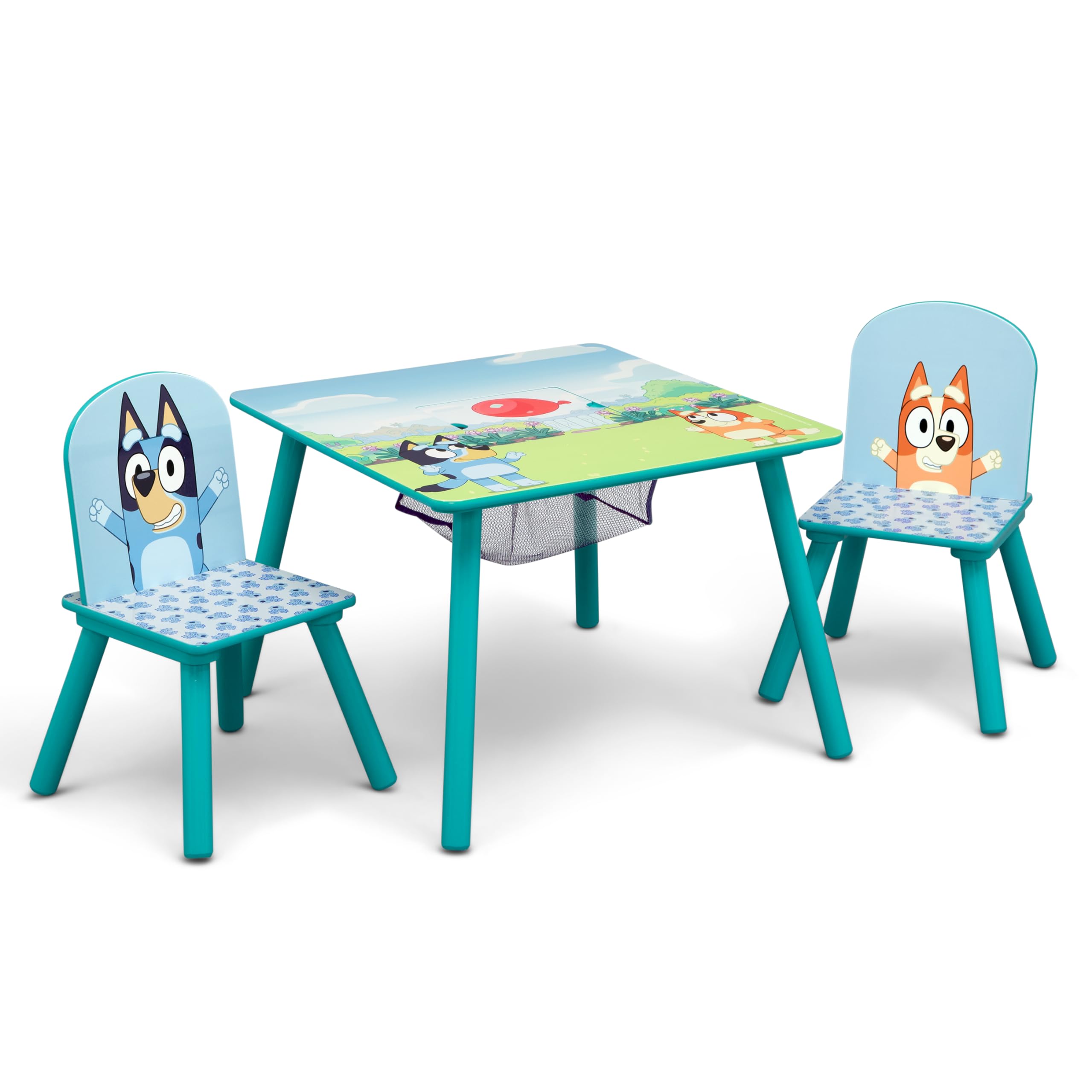 Delta Children Bluey Kids Table And Chair Set With Storage (2 Chairs Included) - Greenguard Gold Certified - Ideal For Arts & Cr