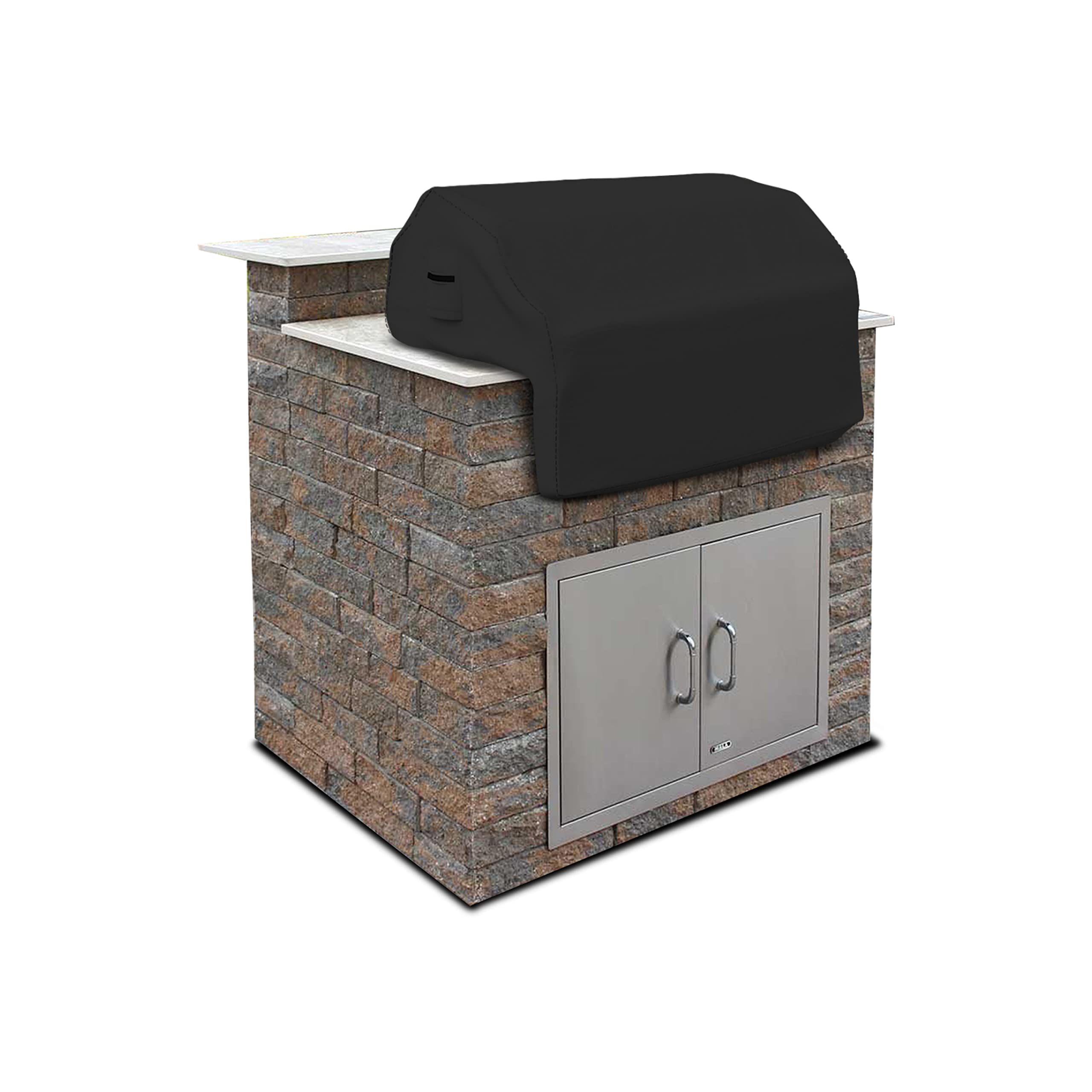 Covers & All Built-In Grill Cover, 12 Oz, Made Of 100% Waterproof Pvc Coated Polyester With Tie-Downs For Snug Fit (32' W X 26'