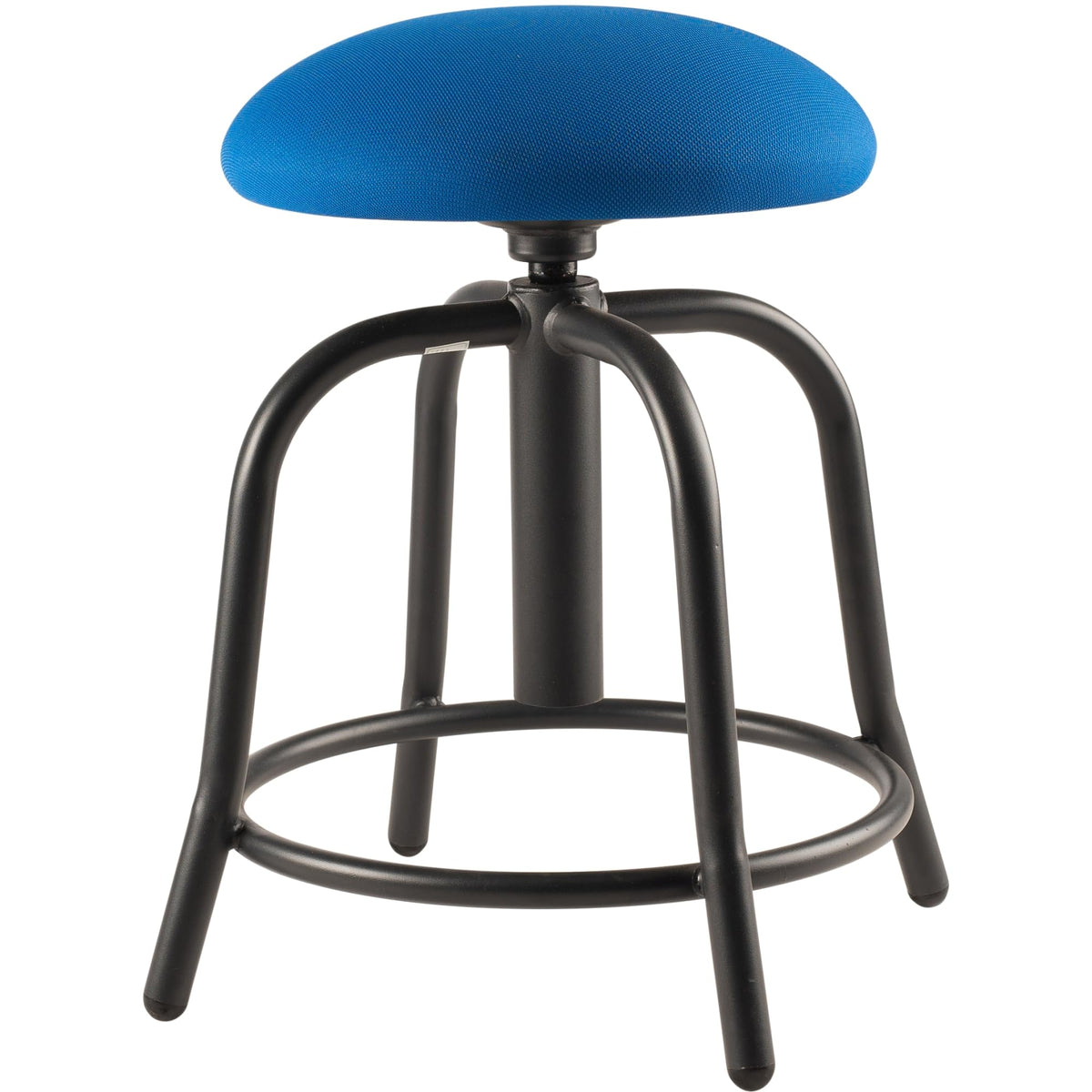 National Public Seating NPS 6800 Series 18-25&quot; Adjustable Fabric Padded Stool in Cobalt Blue/Black