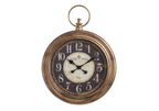 Monarch Specialties I 9092 Clocks, 18' Round, Wall Clock, Antique Brown, Traditional