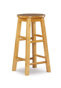 Linon Binya Natural 24 Counter Stool with Round Seat