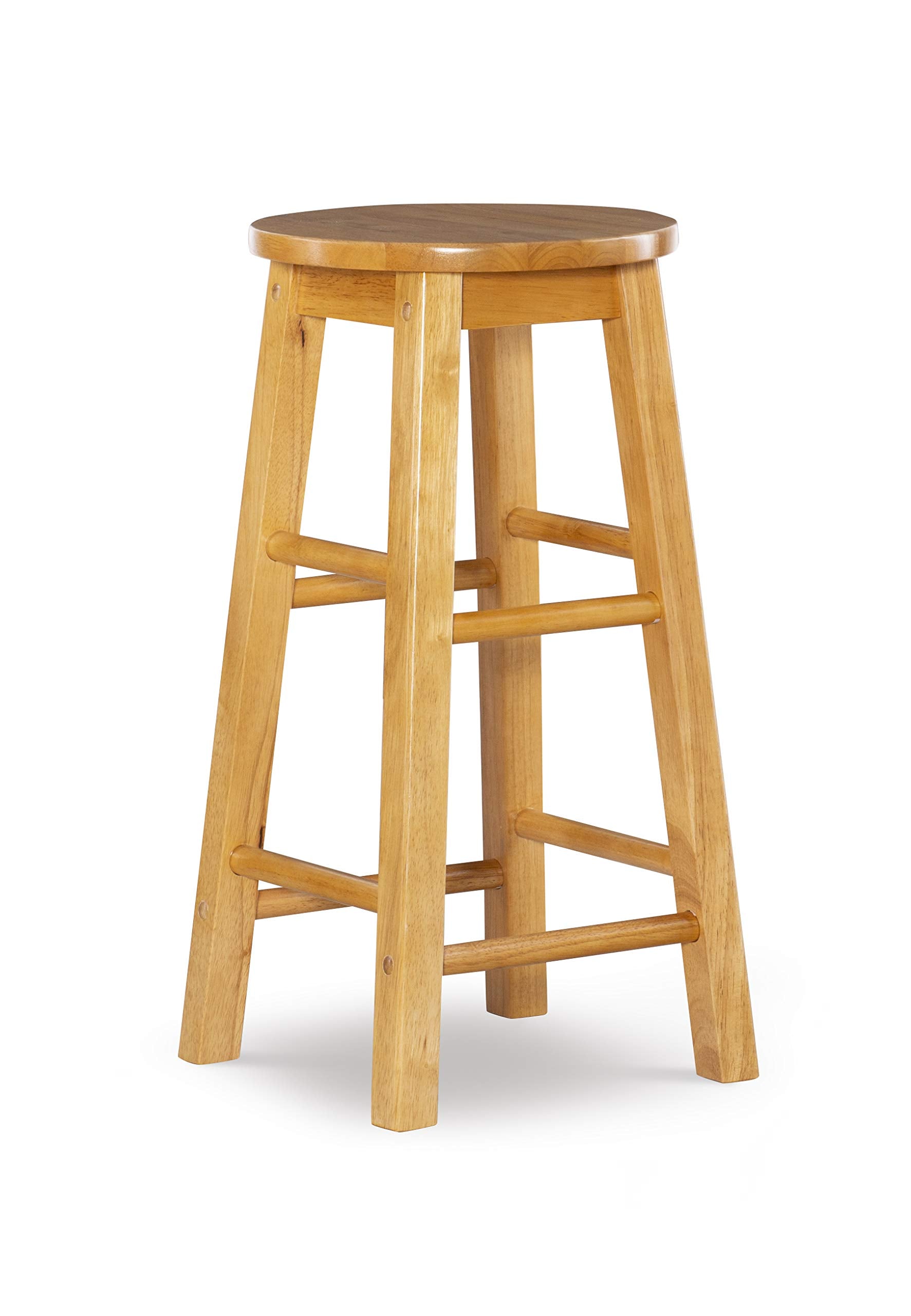 Linon Binya Natural 24 Counter Stool with Round Seat