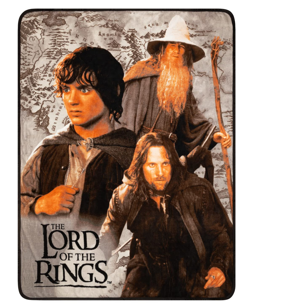 Franco Collectibles The Lord Of The Rings Bedding Super Soft Micro Raschel Throw, 46 In X 60 In, (Official Licensed Product)