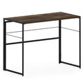 Furinno Riau No Tool/No Assembly/Folding Metal Frame Computer Desk, Rustic Oak/Black, 39 Inch