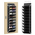 KEEPJOY 10 Tiers Mesh Over Door Shoe Organizer Storage, Hanging Shoe Holder for Door with Large Deep Pockets, Fit 20-30 Pairs Sh