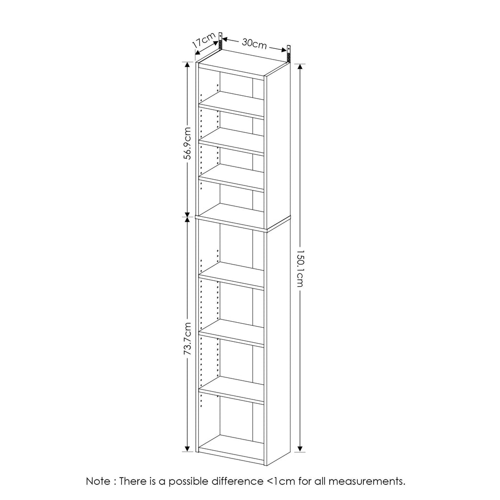 Furinno Indo 8-Tier Media Tower, Espresso