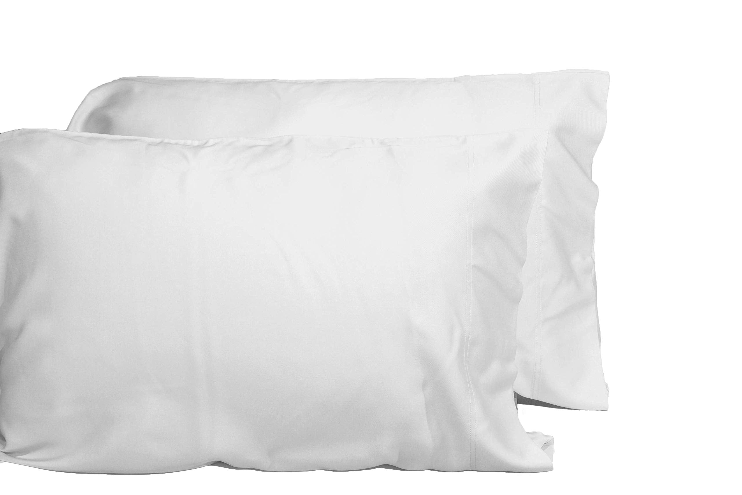 DTY Bedding Luxuriously Soft 100% Viscose Derived from Bamboo 2-Piece Pillowcase Set, Oeko-TEX Certified - King Pillowcases, Whi