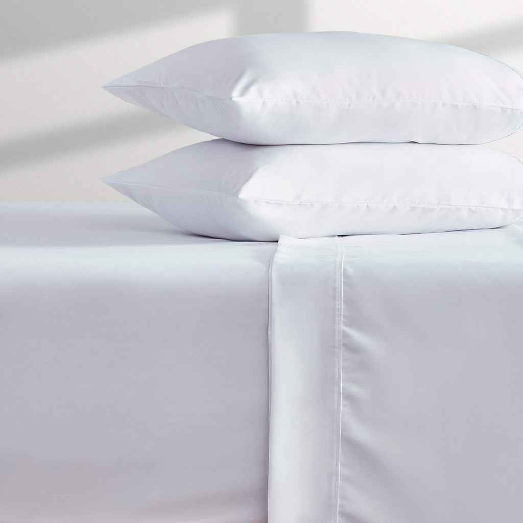 Sleep Zone Extra Deep Pocket Twin Sheets Set For Kids 3 Piece - Super Soft Brushed Microfiber Bedding Sheets Set Fits Deep Mattress Upto 21 Inches (White, Twin)