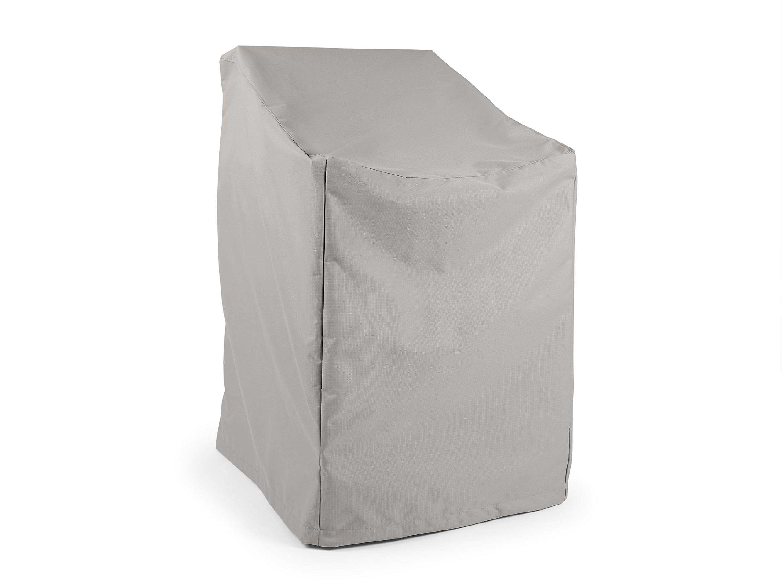 Covermates Bar Chair Covers - Heavy-Duty Polyester, Weather Resistant, Drawcord Hem, Seating And Chair Covers, 26W X 28D X 48H, Ripstop Grey