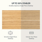 Flexispot Whole Piece Bamboo 48' X24' Desktop Height Adjustable Desk Rectangular Tabletop